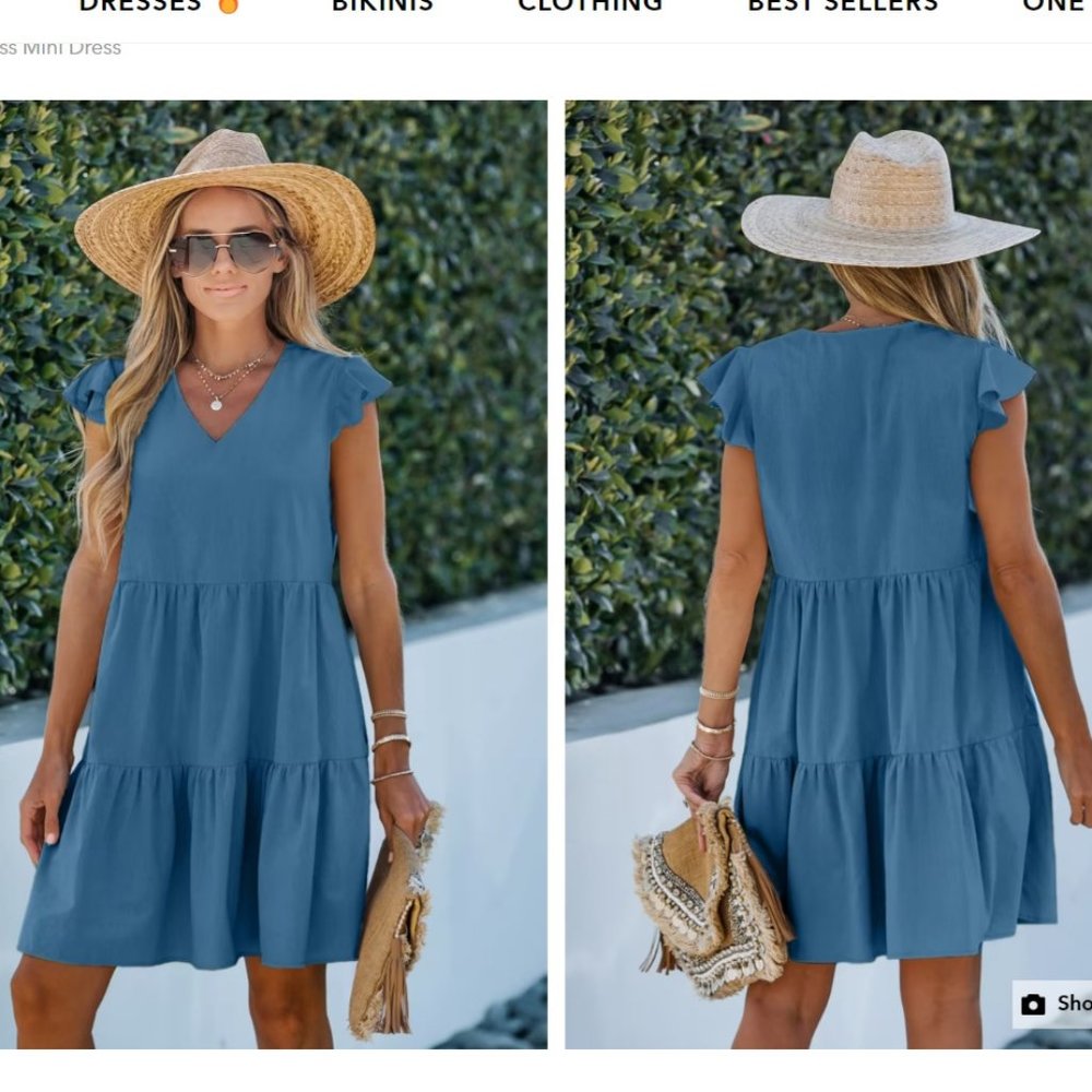 Cupshe Ruffled Sleeveless Mini Dress